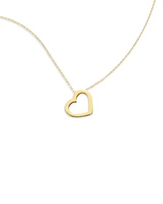 Bloomingdale's Fine Collection - Sliding Heart Pendant Necklace in 14K Yellow Gold, 18"