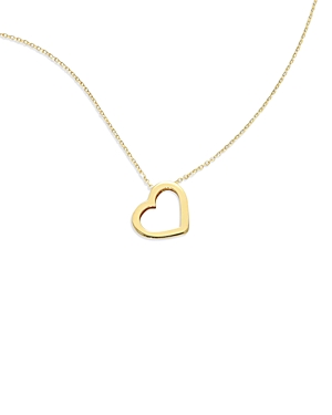 Bloomingdale's Sliding Heart Pendant Necklace In 14k Yellow Gold, 18"