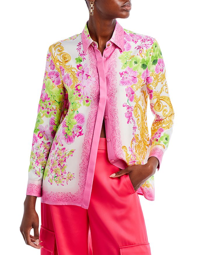 Versace Versace Orchid Silk Shirt