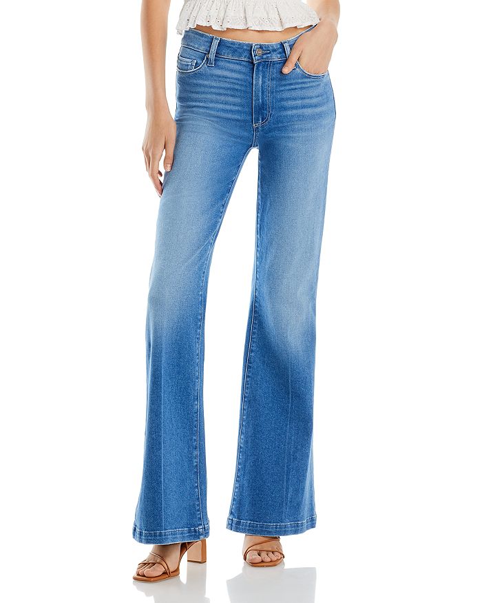 PAIGE Genevieve High Rise Flare Jeans in Rollergirl