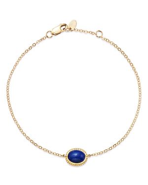 Bloomingdale's Blue Lapis Station Bracelet In 14k Yellow Gold In Blue/gold