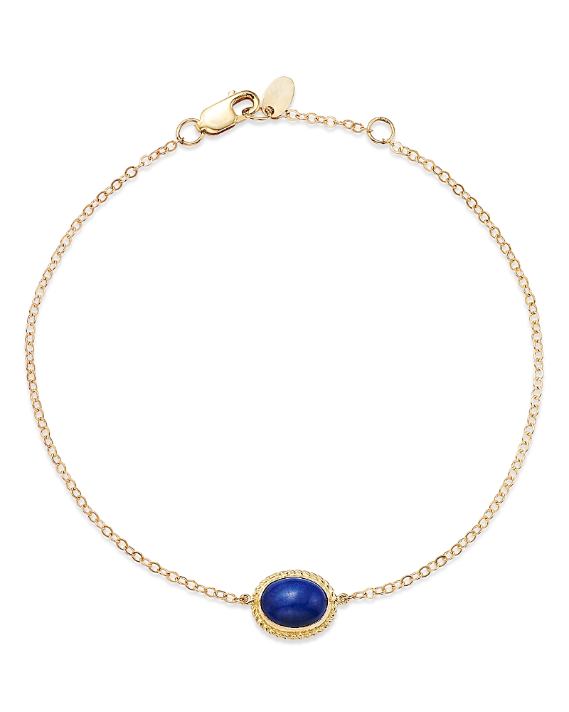 Bloomingdale's Fine Collection Blue Lapis Station Bracelet in 14K Yellow Gold