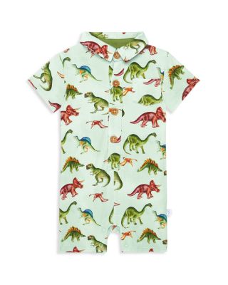 Posh Peanut - Boys' Buddy Short Sleeve Collared Henley Romper - Baby
