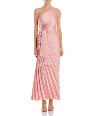 MILLY - Estell Pleated Tie Belt Gown