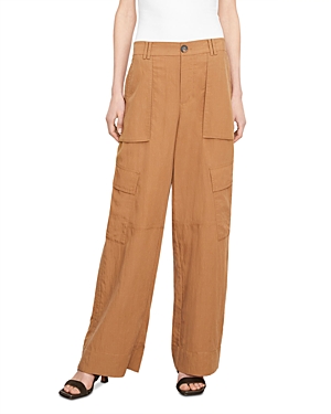 Vince Mid-rise Wide Cargo Pants In Nile