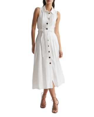 REISS Milena Button Front Midi Dress | Bloomingdale's Women