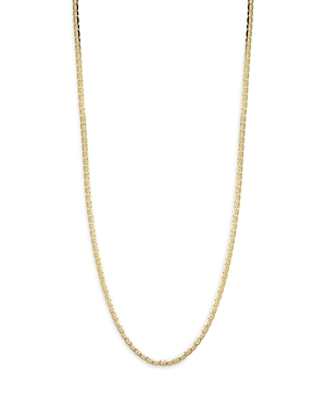 18K Yellow Gold on Sterling Silver 4mm Mariner Link Chain Necklace, 24