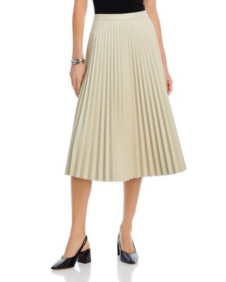 Proenza Schouler White Label - Faux Leather Pleated Midi Skirt