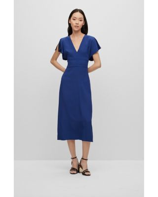 BOSS Dawinga Flutter Sleeve Midi Dress | Bloomingdale's Women