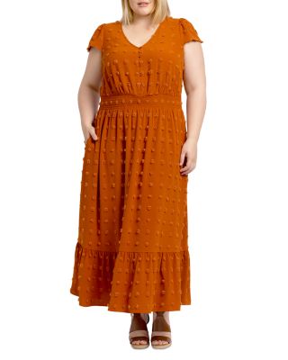 Daniel Rainn Plus - Clip Dot Maxi Dress