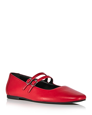 Aqua Women's Anabl Mary Jane Buckled Ballet Flats - 100% Exclusive In Red Leather