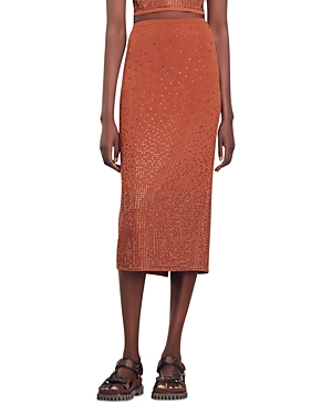 Sandro Women's rhinestone-embellished Dress - Brown - Size 4