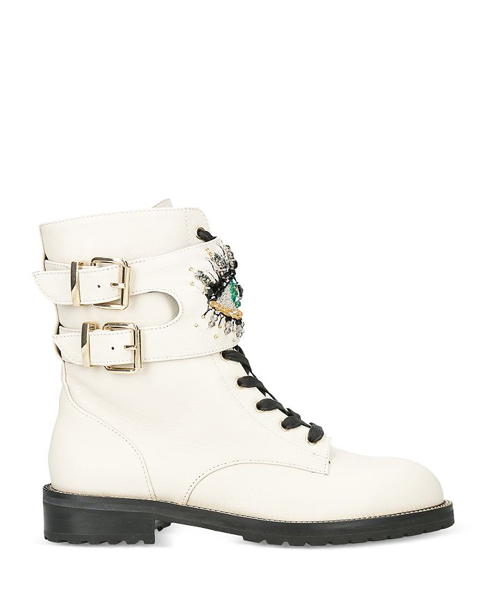 SOUL BY NATURALIZER Womens Black Lace Up Buckled Strap Accent Back Pull-Tab Arch Support Lug Sole Quaid Round Toe Block Heel Zip-Up Combat Boots M