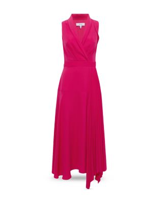 REISS Claire Pleated Midi Dress | Bloomingdale's Women