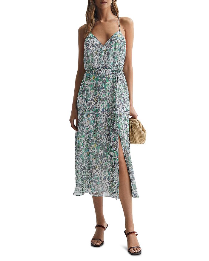 REISS Pippa Strappy Printed Midi Dress | Bloomingdale's