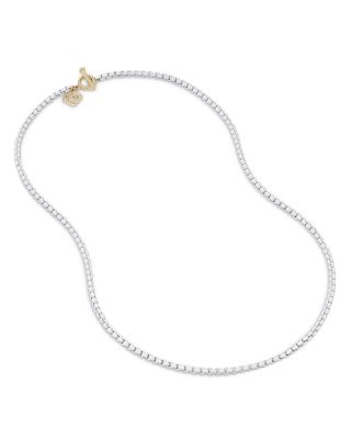 14K Yellow Gold & White Acrylic Stainless Steel DY Bel Aire Box Link Chain Necklace, 18"