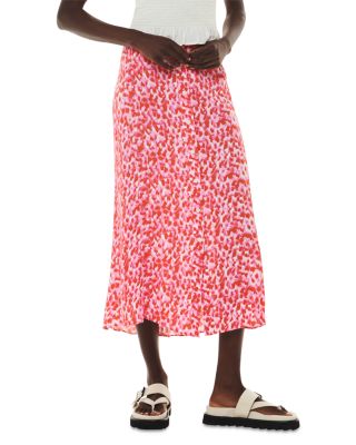 Blurred Animal Button Skirt