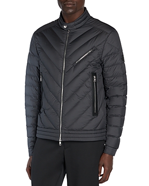 Shop Moncler Tajuna Biker Jacket In Black