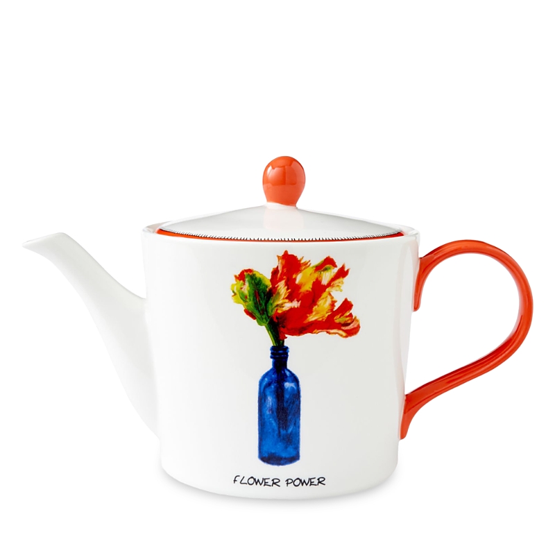 Spode Kit Kemp By Doodles Teapot In White