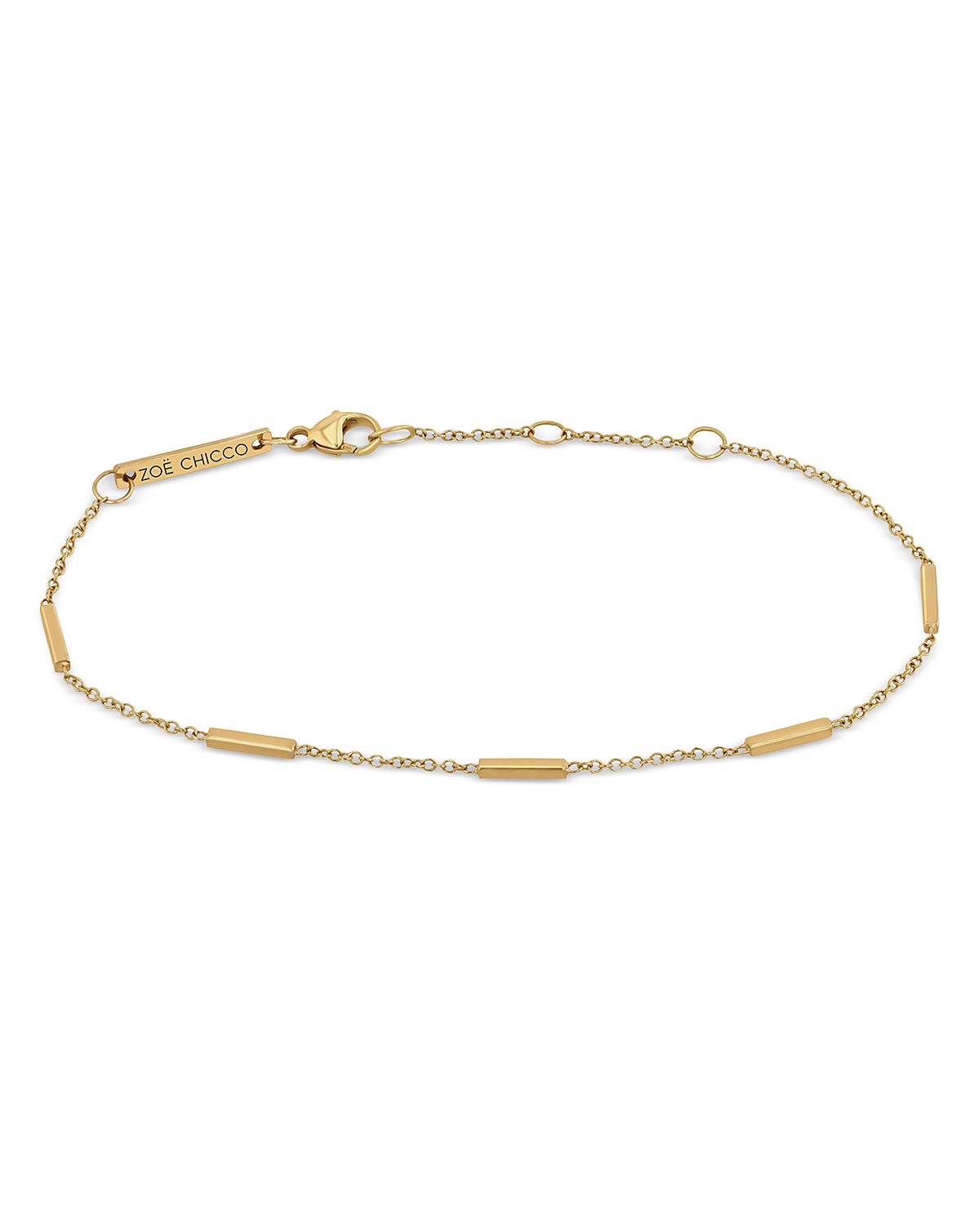 Zoe Chicco 14K Yellow Gold Gold Bars Station Link Bracelet