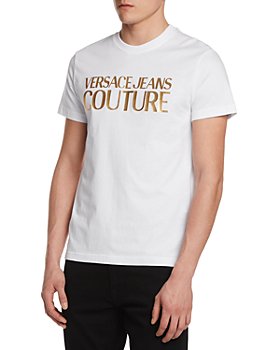 VERSACE JEANS COUTURE: cotton t-shirt with logo - Black  Versace Jeans  Couture t-shirt 72GAHT01CJ00T online at