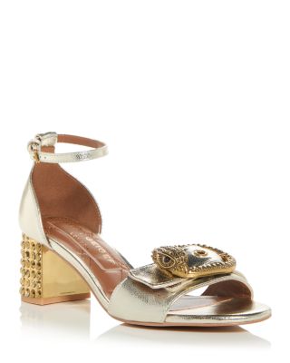 KURT GEIGER LONDON - Women's Mayfair Embellished Block Heel Sandals