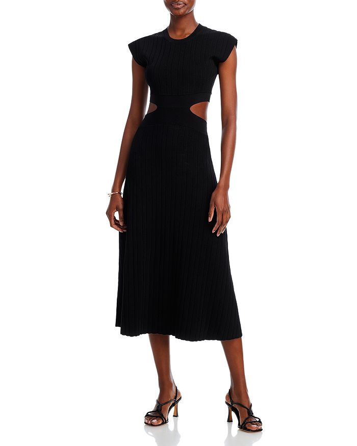 Proenza Schouler White Label Pointelle Rib Knit Cutout Midi Dress