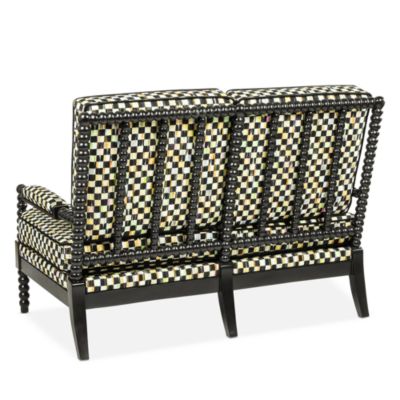 Spindle Check Outdoor Loveseat