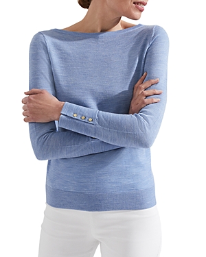Hobbs London Perla Sweater In Mid Shade Blue