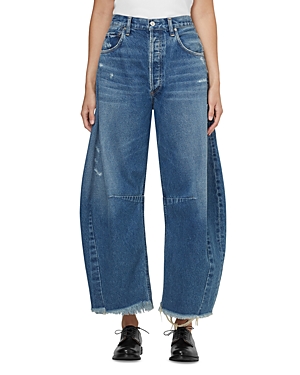 Shop Citizens Of Humanity High Rise Wide Leg Horseshoe Jeans In Magnolia