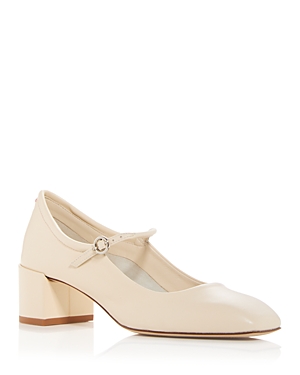 Shop Aeyde Women's Aline Square Toe Mary Jane Pumps In Creamy