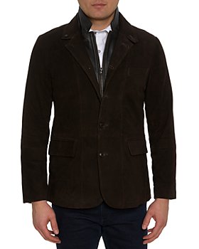 Robert Graham - Uptown XVII Suede & Leather Removable Vest Classic Fit Blazer  