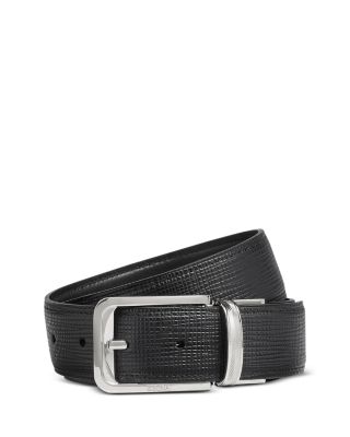 Reversible Engraved Leather Belt