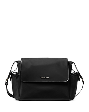 Michael Kors Michael  Large Messenger Diaper Bag In Black