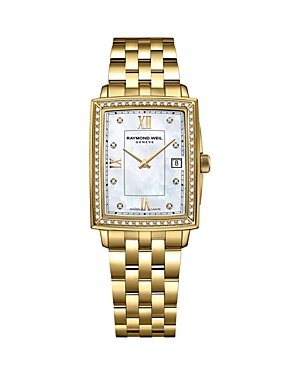 Shop Raymond Weil Toccata Diamond Watch, 23mm X 28mm In White/gold