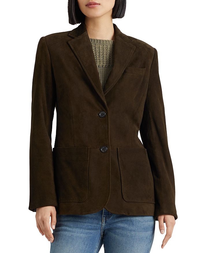 Ralph Lauren Long Sleeve Suede Jacket | Bloomingdale's