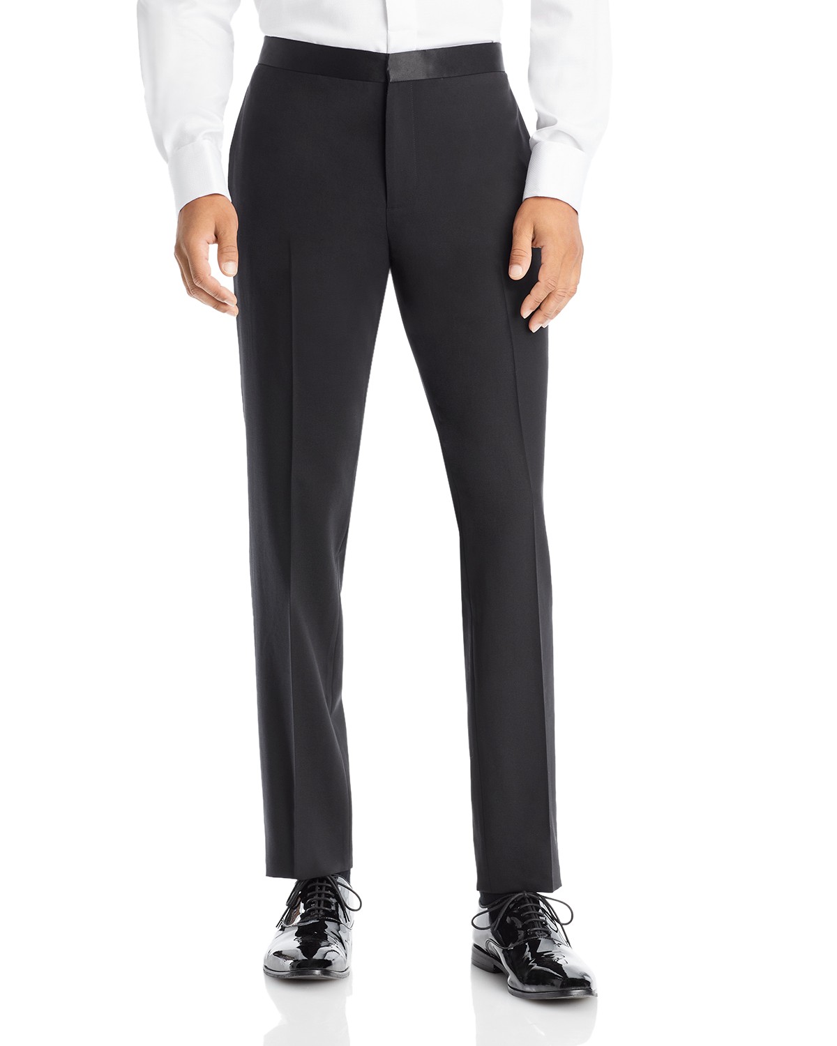 Theory Mayers Slim Fit Tuxedo Pants in Black