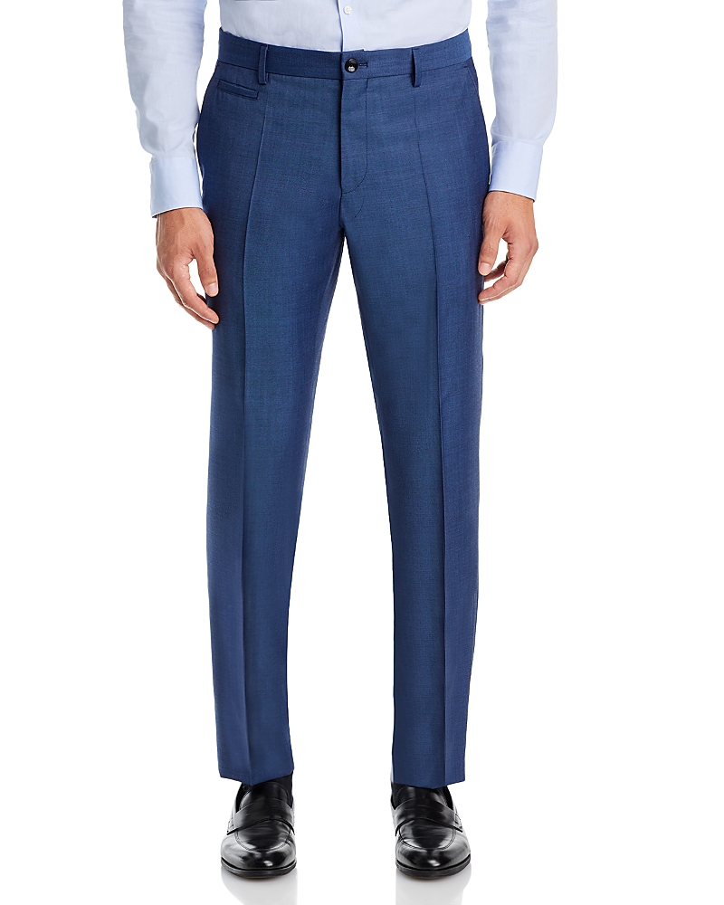 Hugo Boss Modern-fit Trousers In A Performance-stretch Wool Blend In Blue