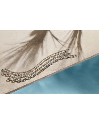 DY Madison&reg; Chain Bracelet in Sterling Silver with 18K Yellow Gold, 11mm