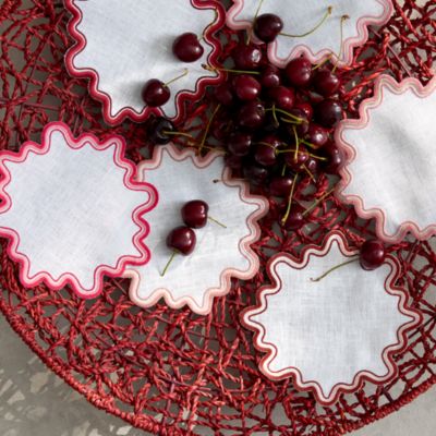 Wave 6" Round Cocktail Napkins, Set of 6 
