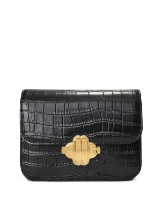 Maje Clover Mini Croc Embossed Leather Handbag | Smart Closet