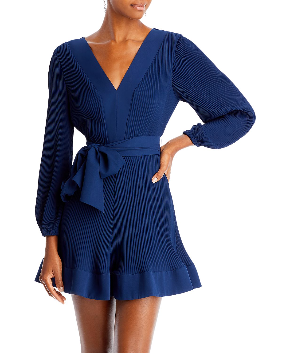 Milly Liv Belted Pleated Dress