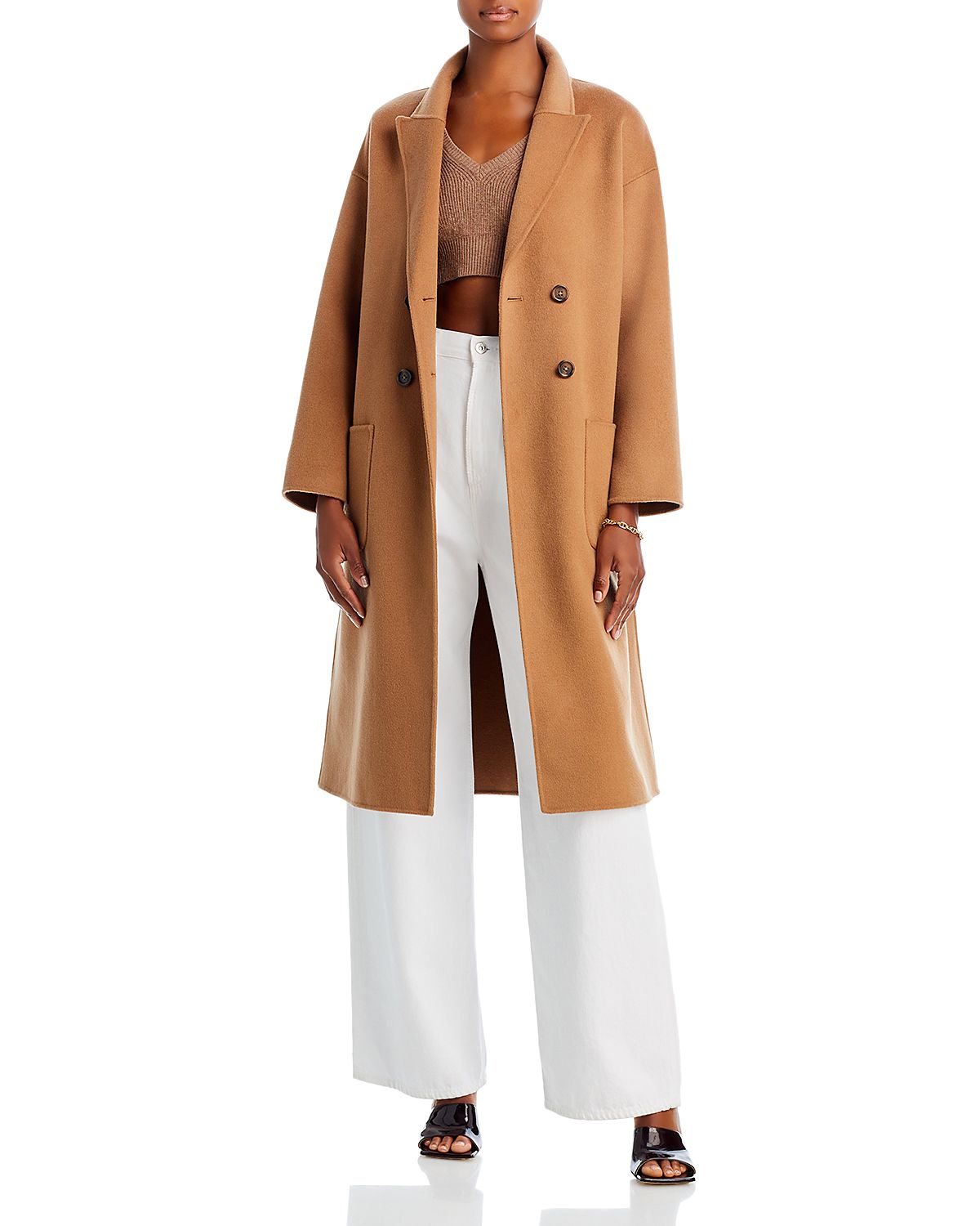 Anine Bing Dylan Wool & Cashmere Trench Coat
