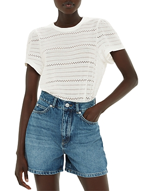 Whistles Eyelet Top In Ivory