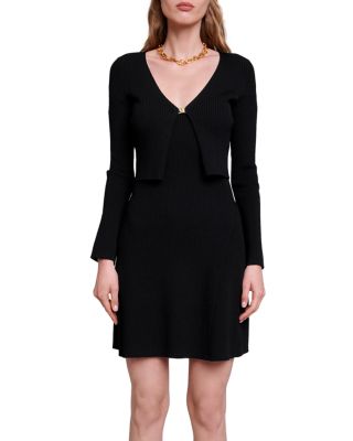 Maje Women's 2 In 1 Knit Dress In Black | ModeSens