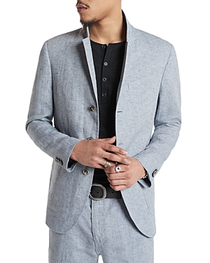 Shop John Varvatos Priory Slim Fit Linen Jacket In Dusted Blue