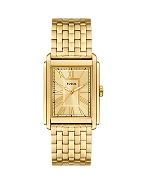 Fossil Men's Carraway Three-hand Gold-tone Stainless Steel Watch, 30mm In Gold