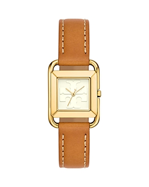 Shop Tory Burch Miller Watch, 24mm In Cream/brown
