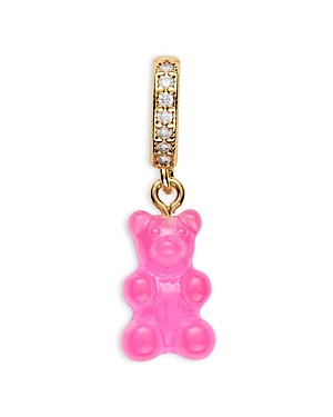 Crystal Haze Jewelry Nostalgia Pave Bear Pendant in 18K Gold Plated