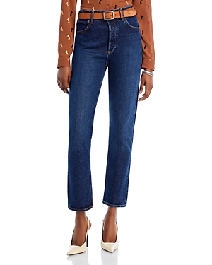 Shop Agolde Riley High Rise Straight Jeans In Divided